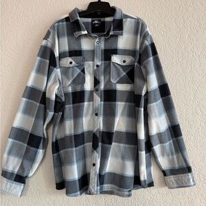 O'Neill Gray and Black Checkered Shirt